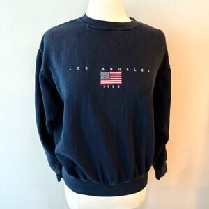 John Galt Crewneck Sweatshirt Brandy Melville Erica Los Angeles Navy US Flag OS